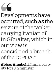 Iran links tanker dispute to ailing nuclear deal