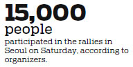Thousands protesters march in Seoul against Tokyo trade curbs