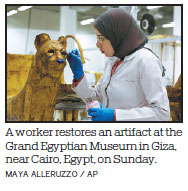 Egypt begins restoration of King Tut's golden coffin
