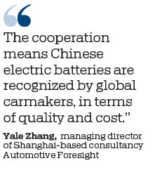 Foreign automakers seek batteries from Chinese companies