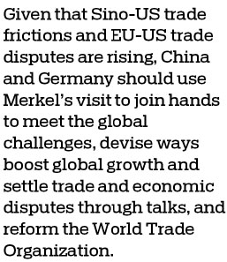 Merkel visit highlights cooperation