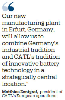 CATL plans to better serve European market with Germany plant