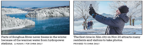 City welcomes first rime of winter as unique frost appears