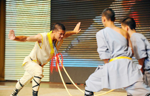 Actors perform in music ritual in China's Zhengzhou