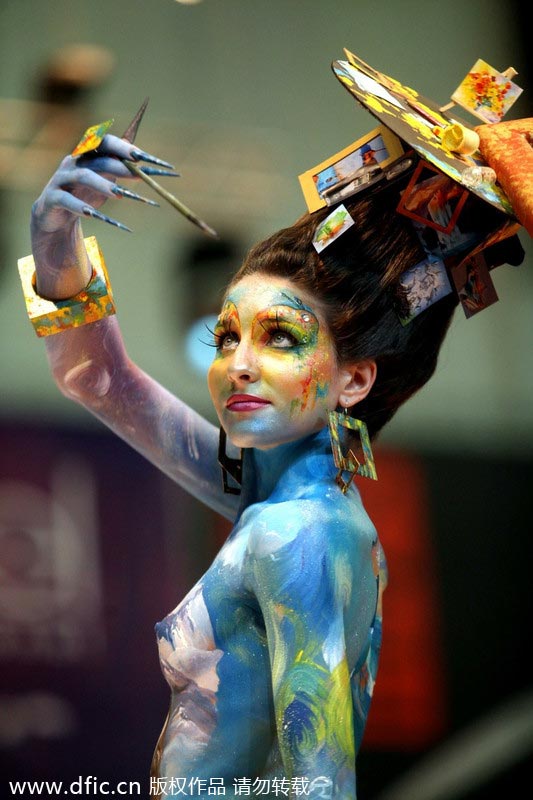 Art of body painting showcased in Russia