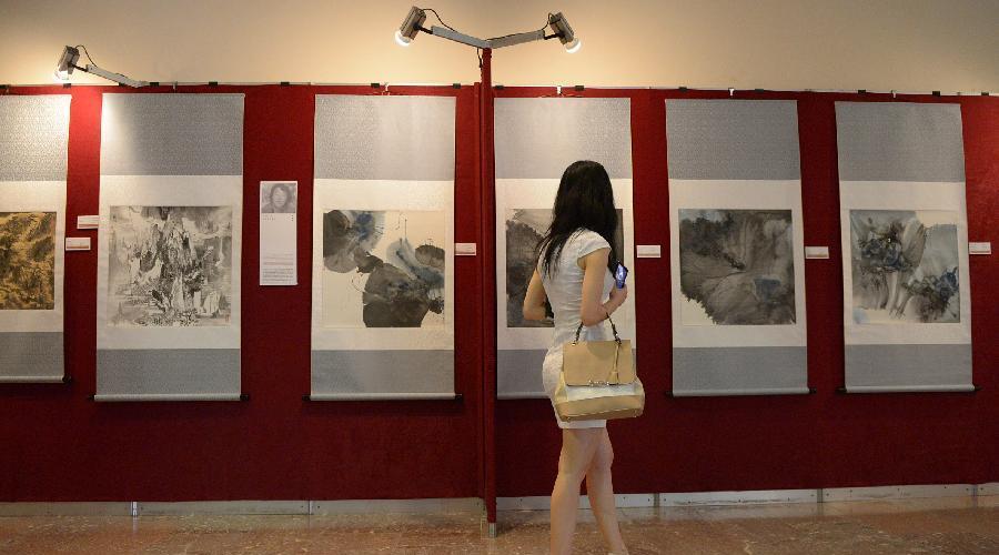 Chinese calligraphy, painting exhibition opens in Albania