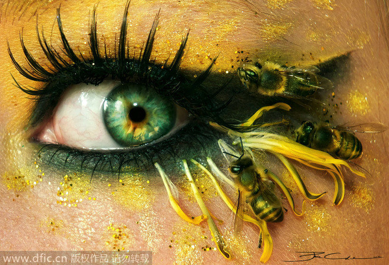 German make-up artist creates masterpieces on her eyes