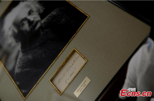 Beijing auction to feature Einstein's handwriting