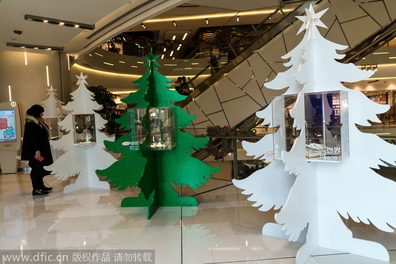 Christmas-themed artworks welcome the holiday