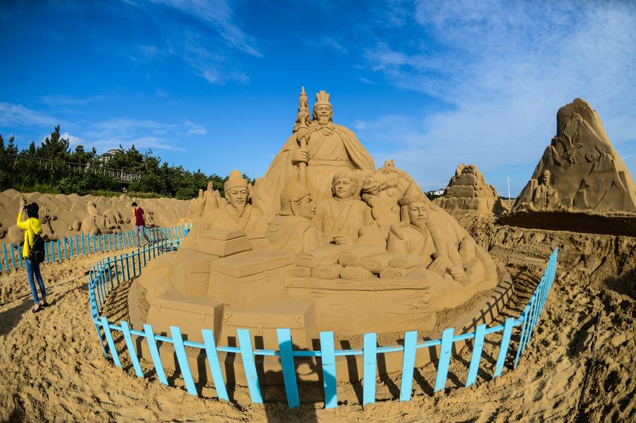 Zhejiang's Zhoushan in full swing for sand sculpture festival