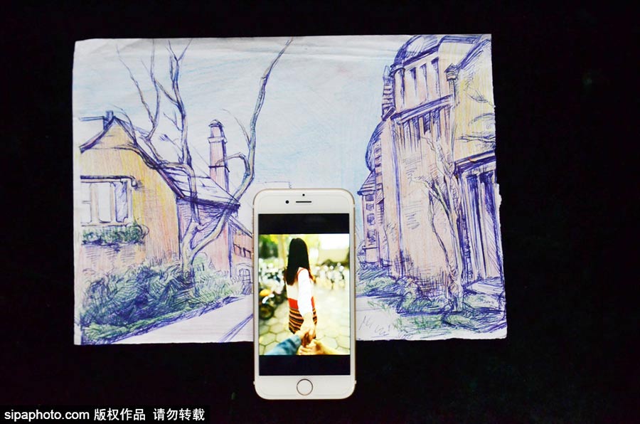 College student paints creative travelogue