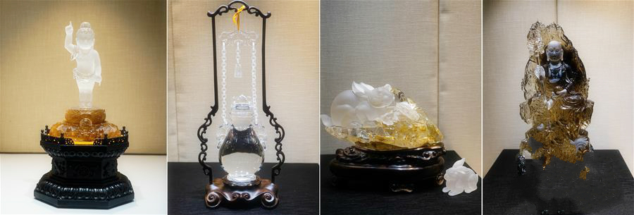 Three brothers turn crystal sculptures into work of art