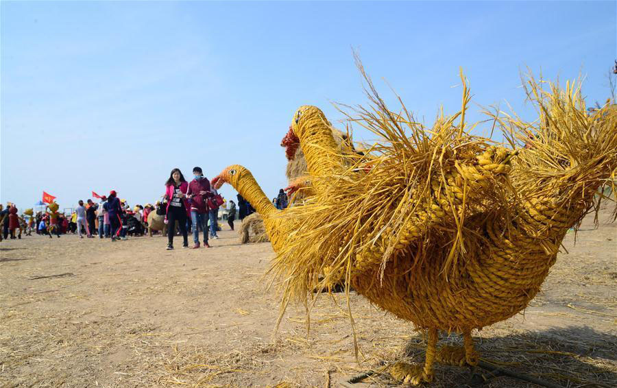 Straw arts festival marked in Shandong