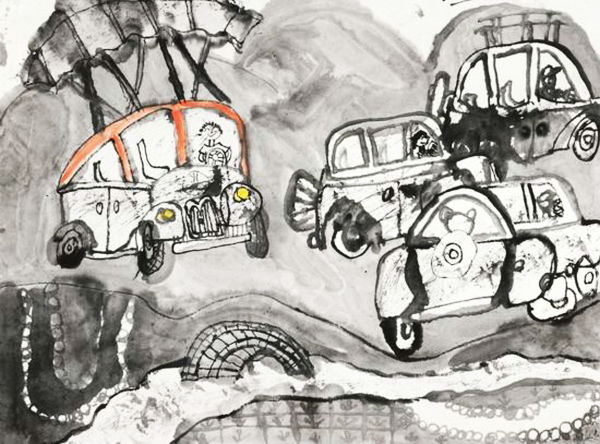 Mysterious world in children's paintings