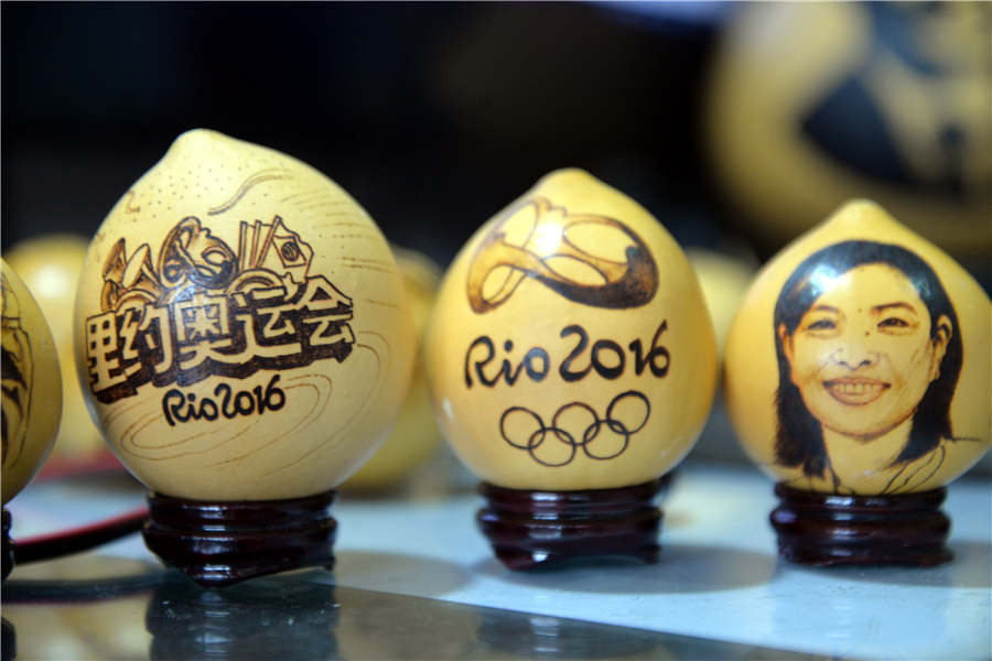 Gourd artworks celebrate Rio Olympics