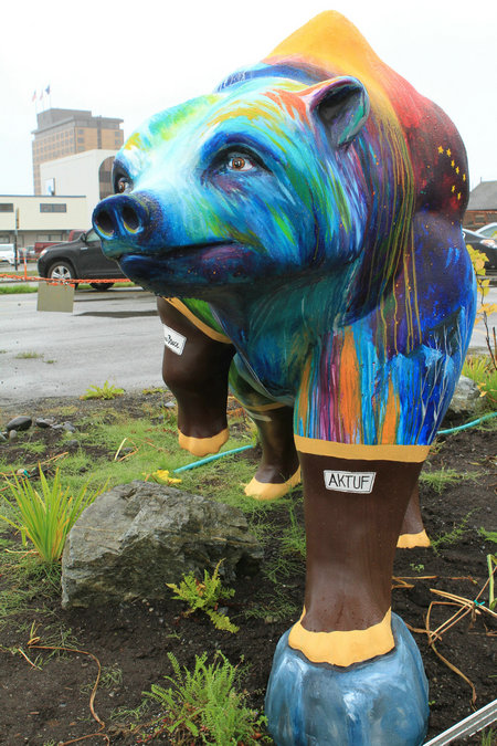 Multicolored bear statues spring up in Alaska's largest city
