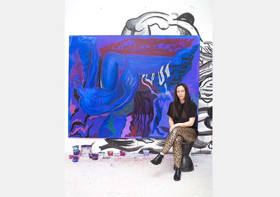 US artist Mira Dancy shows her art in Shanghai museum