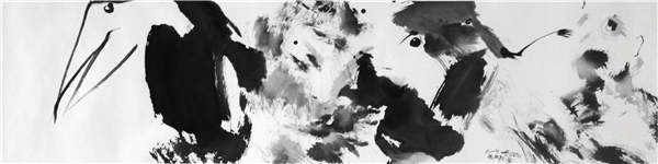 French artist shows 'unfinished' ink paintings in Beijing