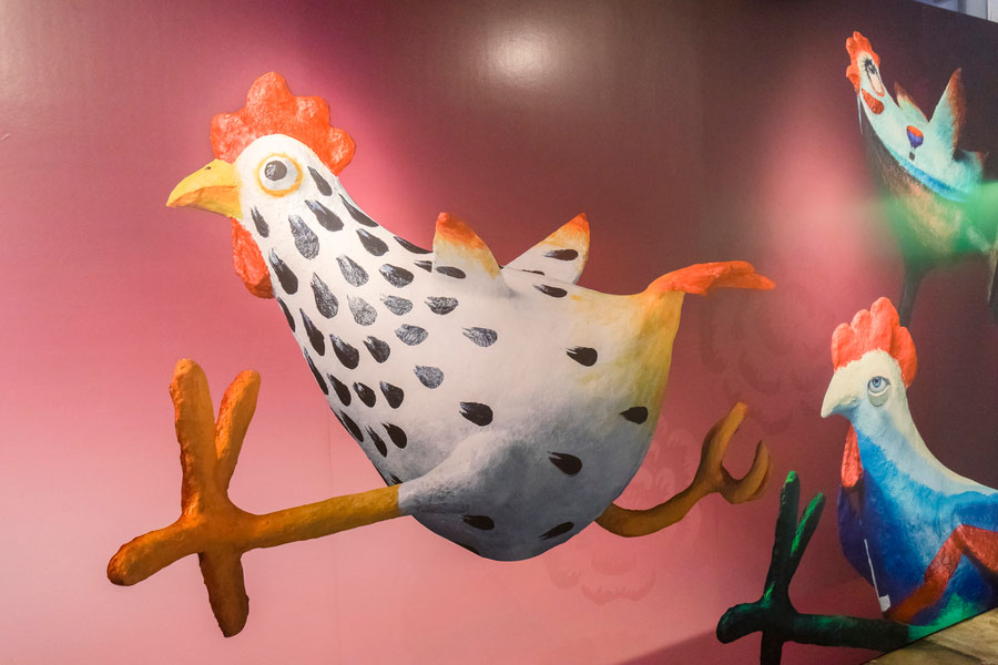 Chicken artwork celebrates Year of the Rooster