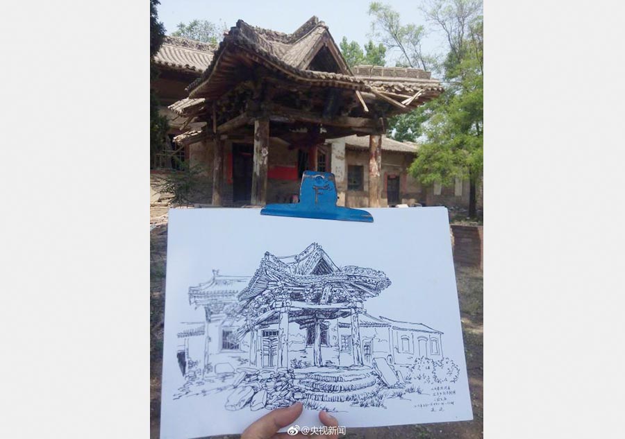 Man shares 16-year passion for pen pictures of old buildings