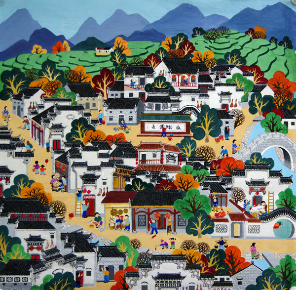 Countryside lives depicted in painting exhibit in Beijing