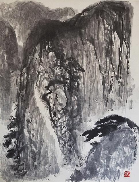 Guan Shanyue's works on display