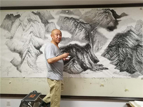 Ancient art inspires ink painter to create modern work
