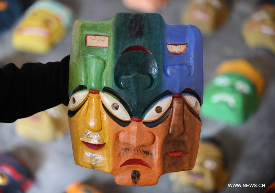 Nuo Opera mask workshop in Hubei