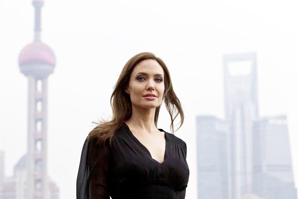 Angelina Jolie promotes 'Maleficient' in Shanghai