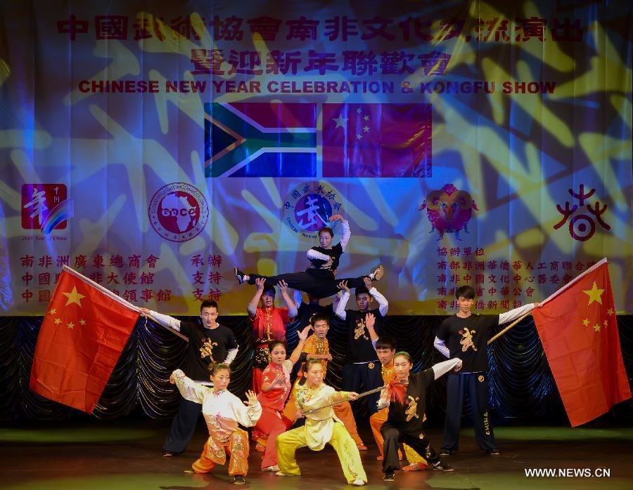 Chinese martial artists perform in kung fu show in S Africa