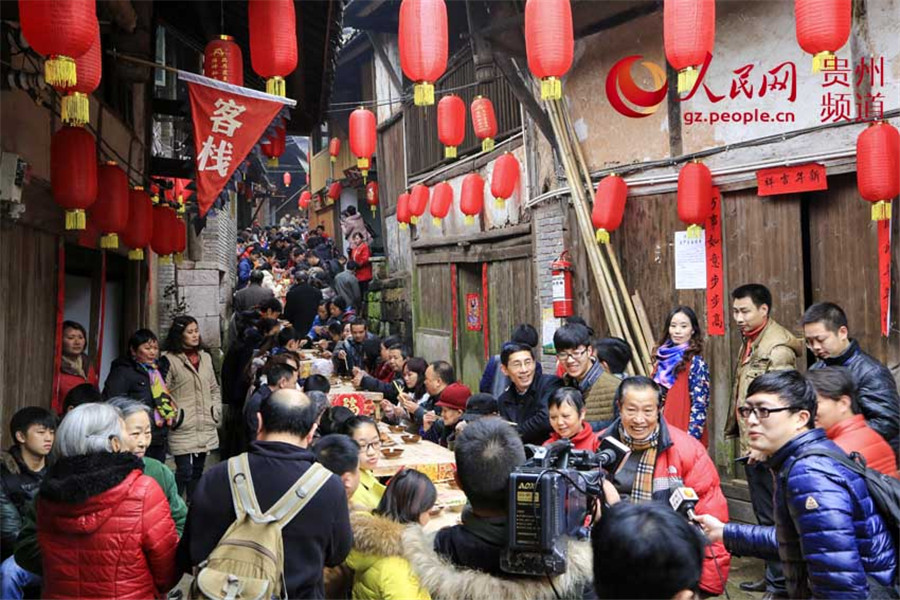 'Long Street Banquet' in Datong ancient town
