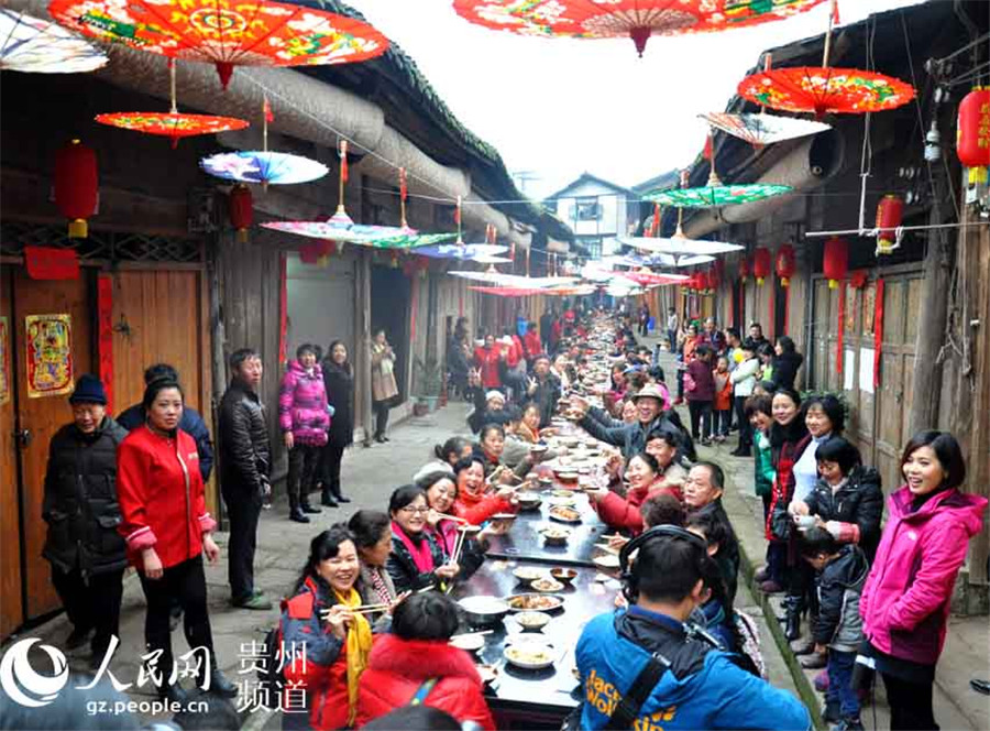 'Long Street Banquet' in Datong ancient town