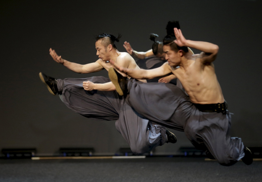 China's Contemporary Dragon Kungfu Company performs in Latvia