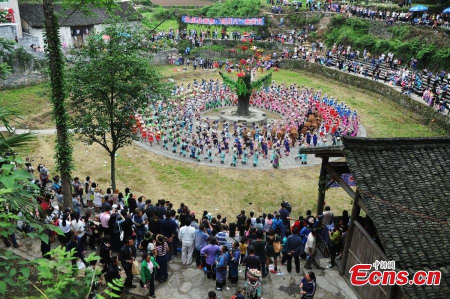 Miao ethnic group celebrates folk festival