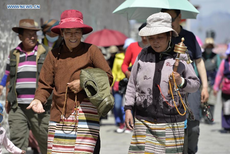 Sakadawa Festival celebrated by Tibetan Buddhists