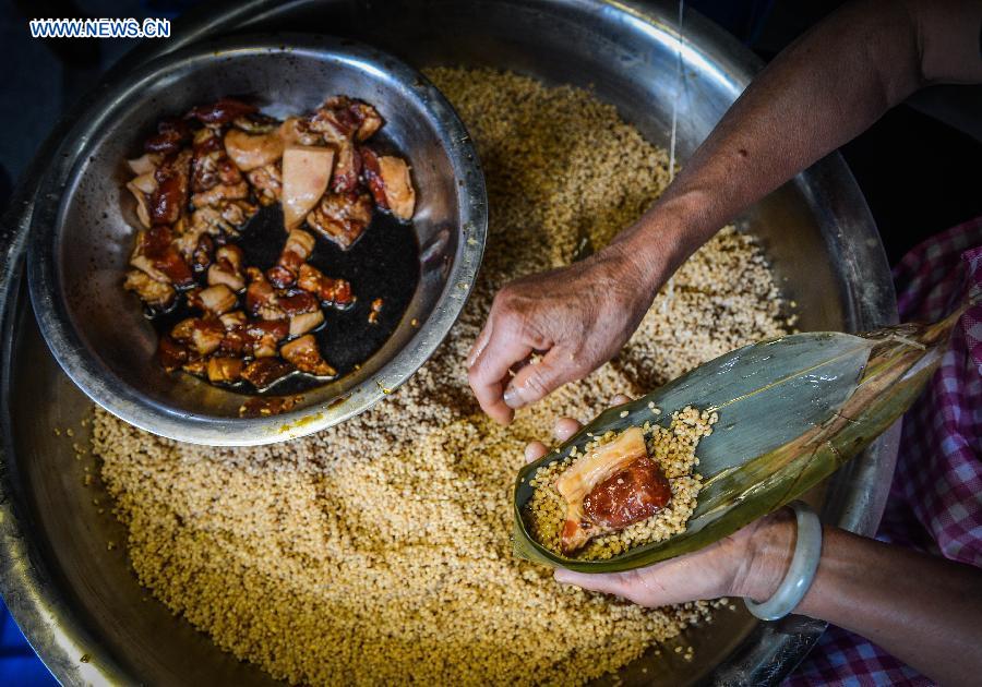 Food prepared for upcoming Dragon Boat Festival in China's Zhejiang