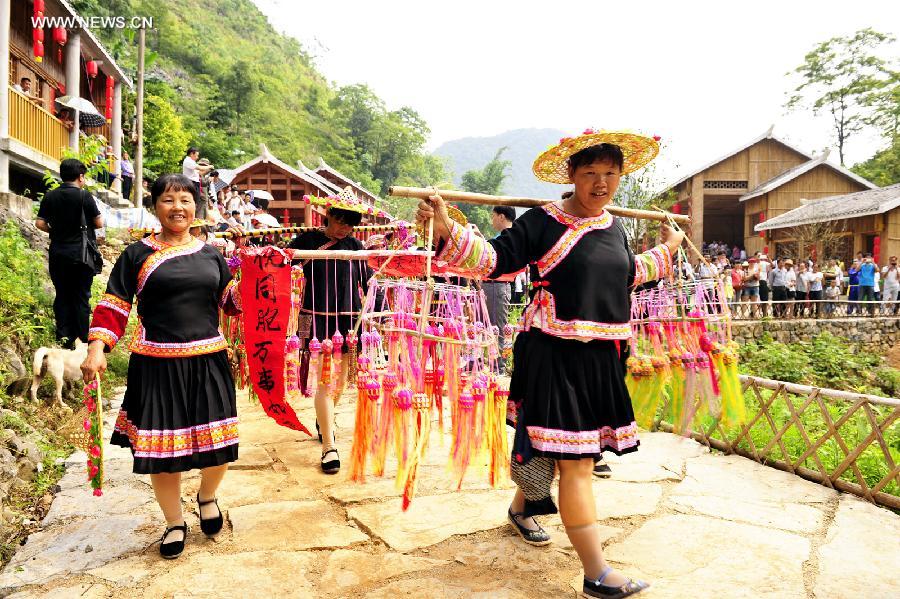 Yao people celebrate Danu Festival in S China