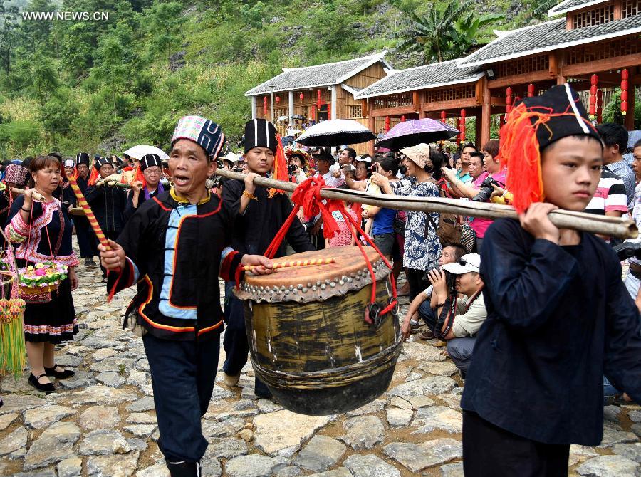 Yao people celebrate Danu Festival in S China
