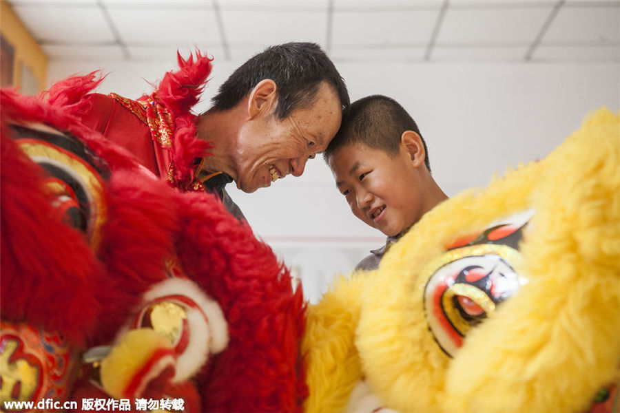 Three generations keep traditional lion dance alive