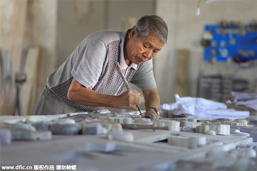 Chinese folk craft of colored stone inlay on verge of extinction
