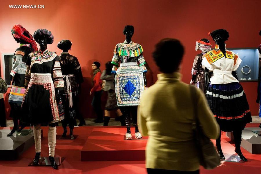 China's Guizhou province tradional costumes exposition opens in Moscow