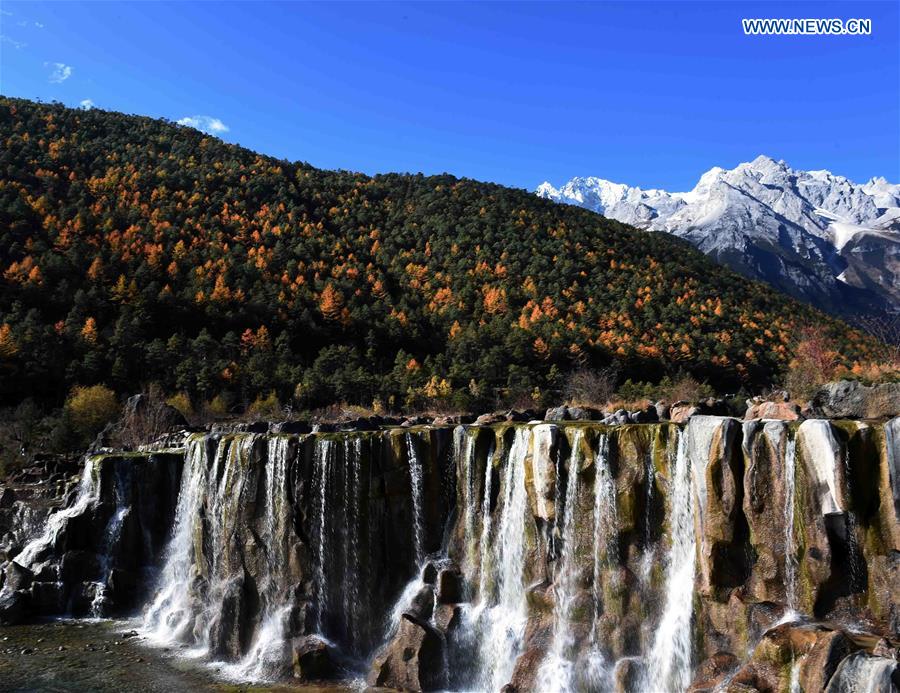 Charming scenery of Yulong Snow Mountain in winter