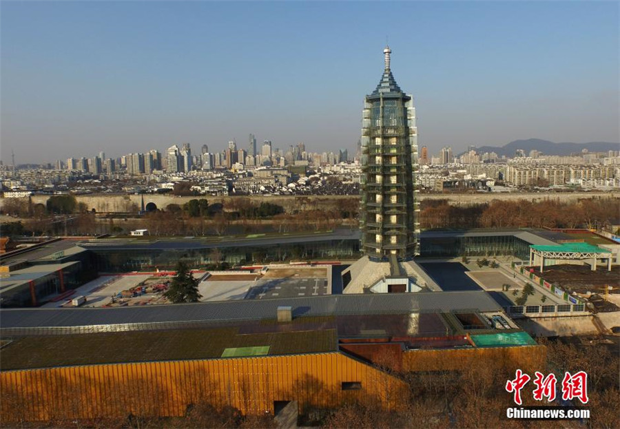 Porcelain Tower Relics Park opens in Nanjing