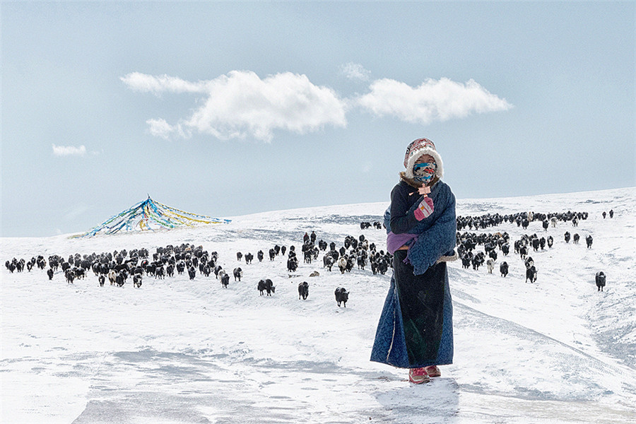 Stunning images of devout Tibetan Buddhist pilgrims in winter