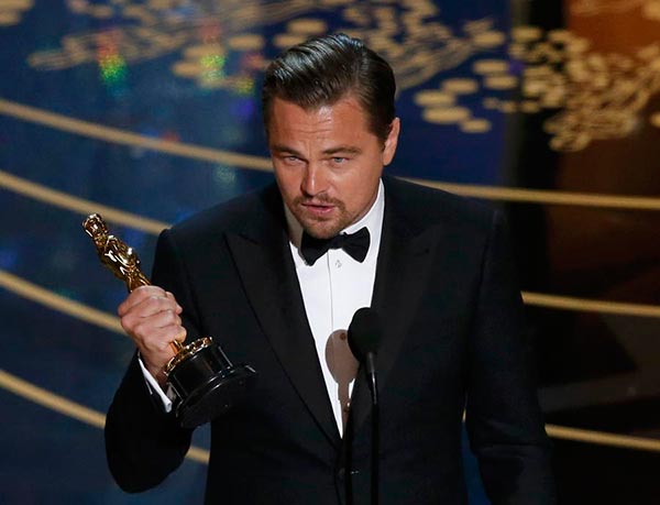 Leonardo DiCaprio wins best actor Oscar for 'The Revenant'