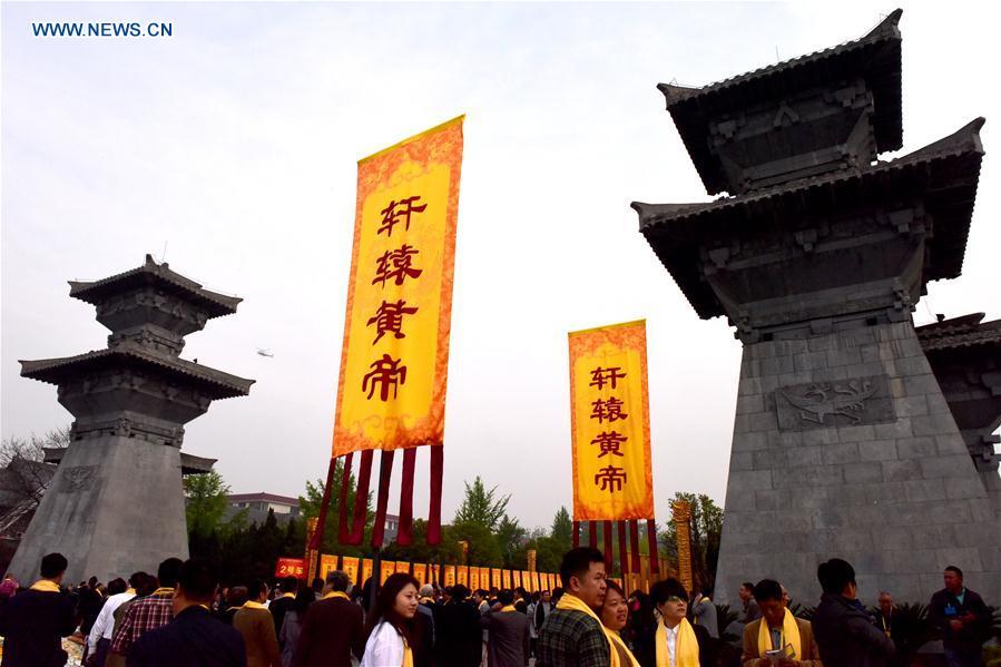 Ancestor worship grand ceremony to honor Huangdi held in C China