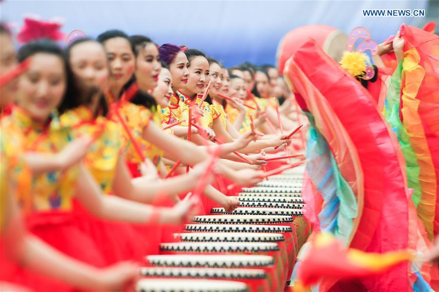 'Shisanfan drum and gong' performed in E China