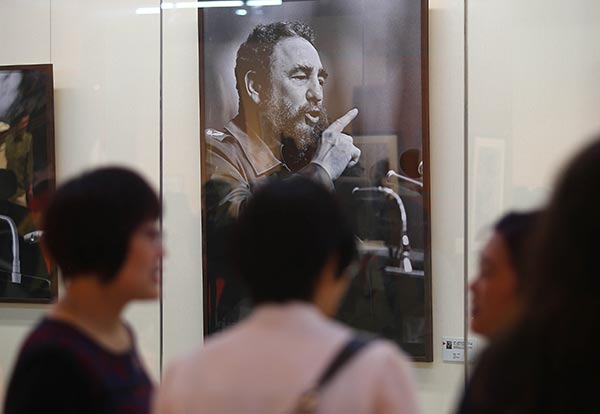 Images of Fidel Castro on show