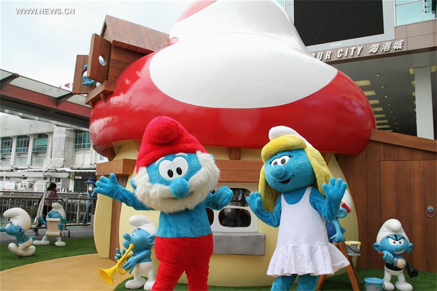 'We're All Smurfs' exhibited in HK