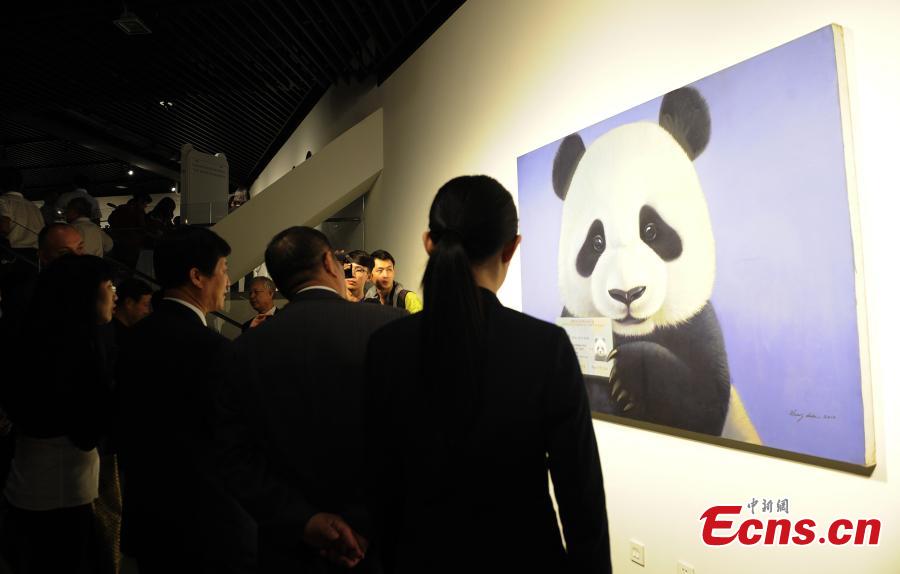 Panda art exhibition kicks off in Chengdu